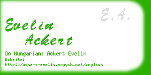 evelin ackert business card